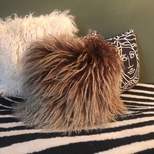 Beautiful Real Mongolian Lambswool Pillow